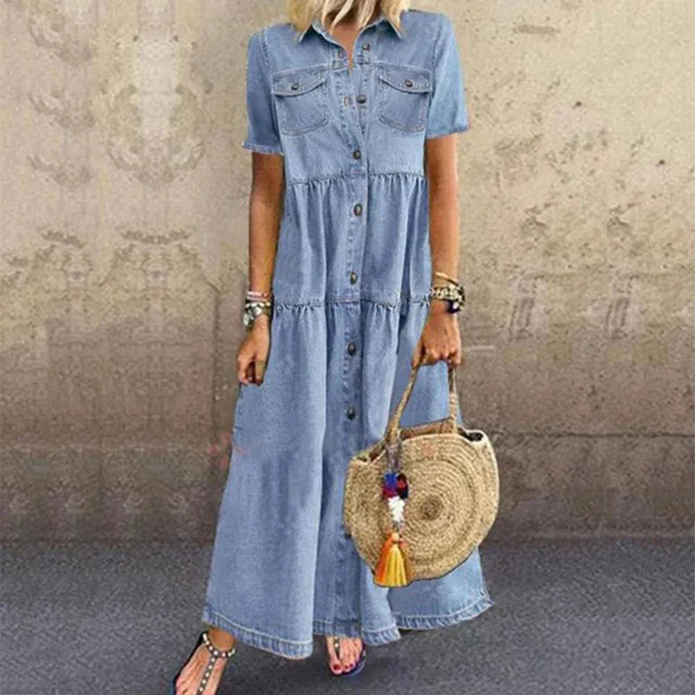 Galena™ - Elegant Denim Dress