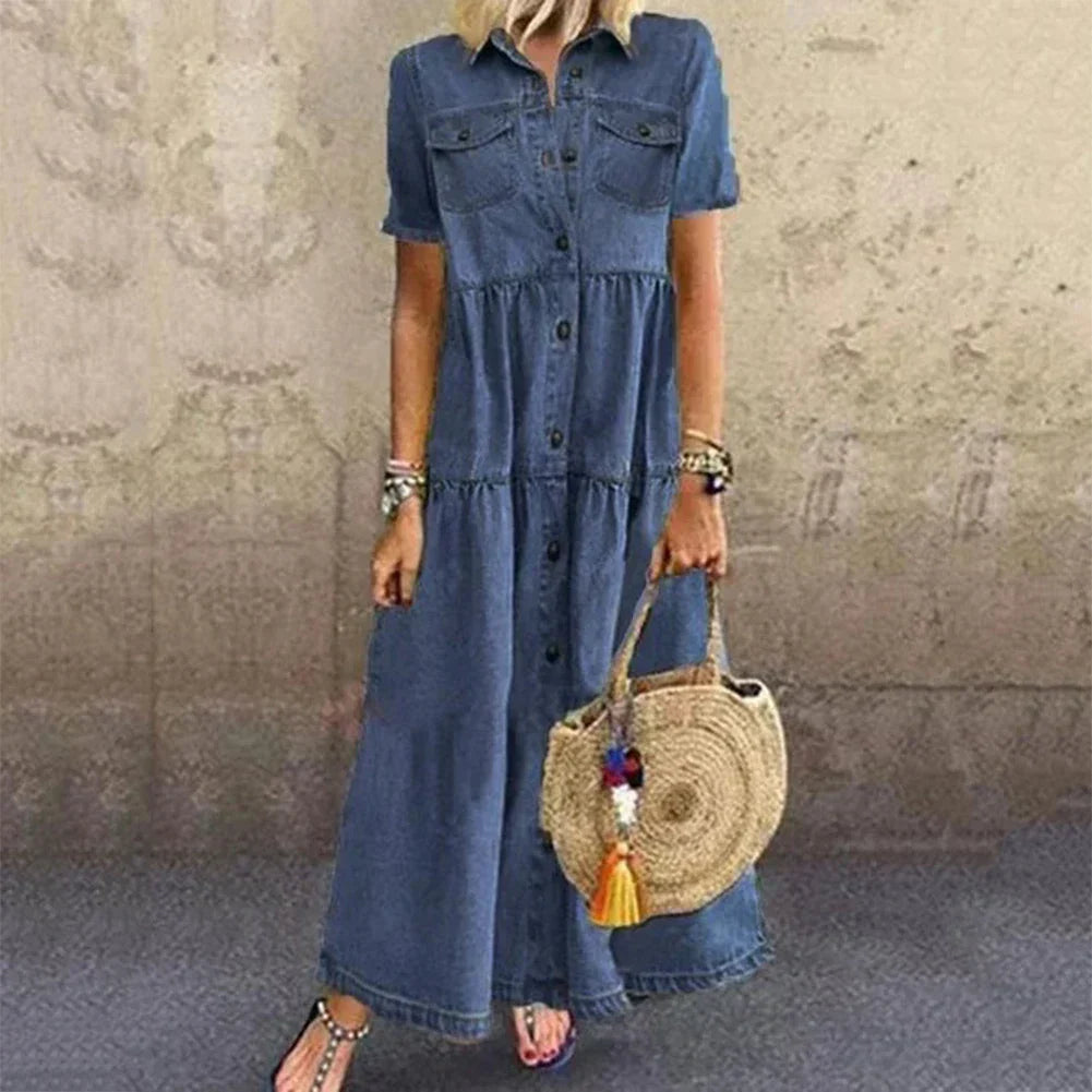 Galena™ - Elegant Denim Dress