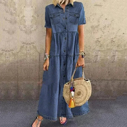 Galena™ - Elegant Denim Dress